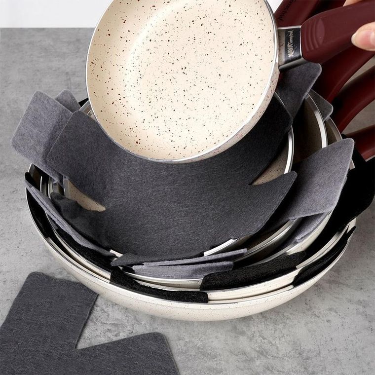 Excellent Houseware, przekładki ochronne do patelni, 6 szt., 38,35,26 cm