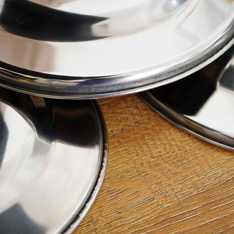 Excellent Houseware, taca do serwowania, stalowa owalna srebrna, 3 szt.