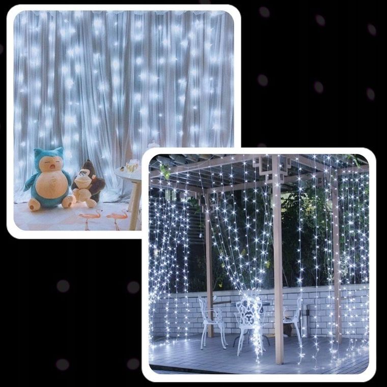 Extralink, kurtyna świetlna LED, zimne, 3-3m, 300x LED, 5V USB