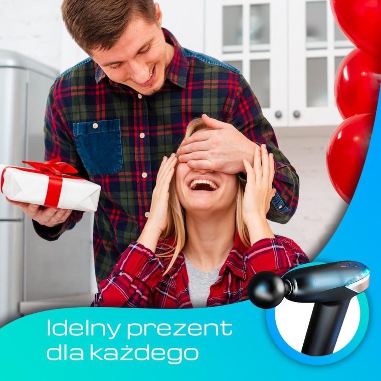 Extralink, Massage Gun Lite, pistolet do masażu, 3200 RPM, 6 końcówek