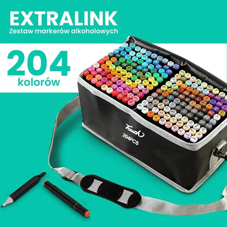 Extralink, zestaw markerów alkoholowych, 204 szt.