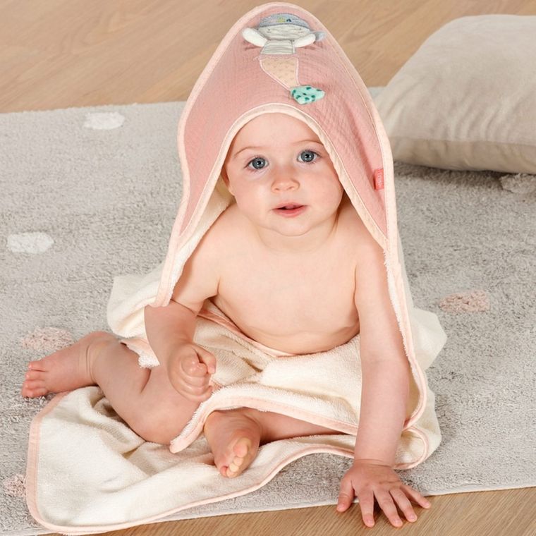 Fehn, Morze, ręcznik z kapturem, syrenka, 80-80 cm