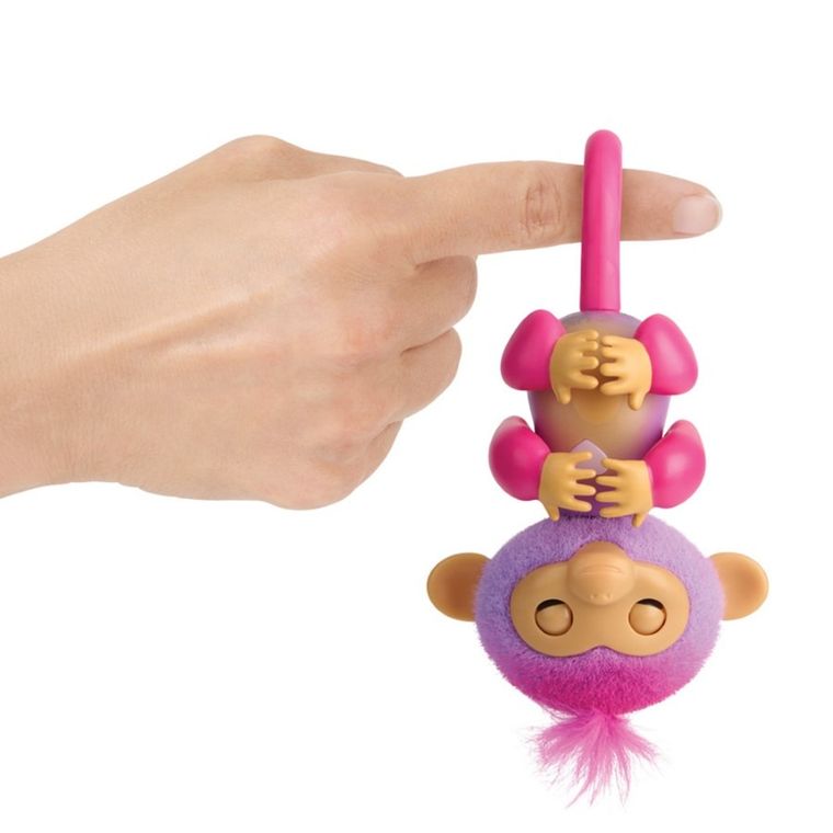 Fingerlings, Basic Monkey, Charli, małpka interaktywna, fioletowa