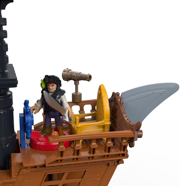 Fisher-Price, Imaginext, Rekin, Statek piracki, zestaw z figurkami