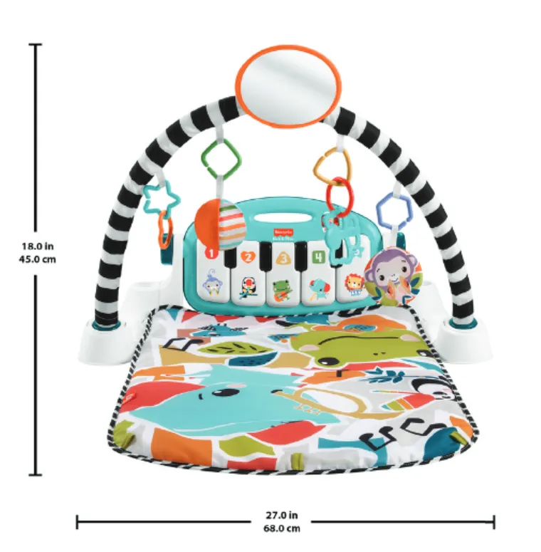 Fisher-Price, Muzyczne zwierzątka, mata edukacyjna z pianinkiem, zabawka niemowlęca