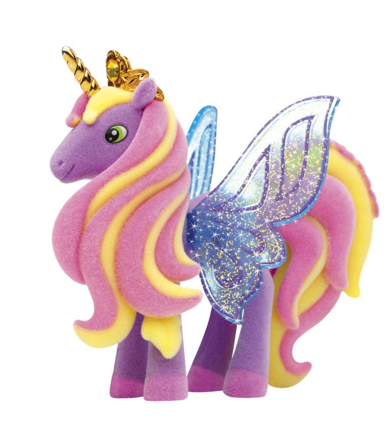 Galupy, Skrzydlate Jednorożce, brokatowa figurka z kryształkiem Swarovskiego, 1 szt.