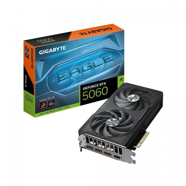 Gigabyte, GeForce RTX 5060 EAGLE OC 8G GDDR7, karta graficzna, 3DP/HDMI