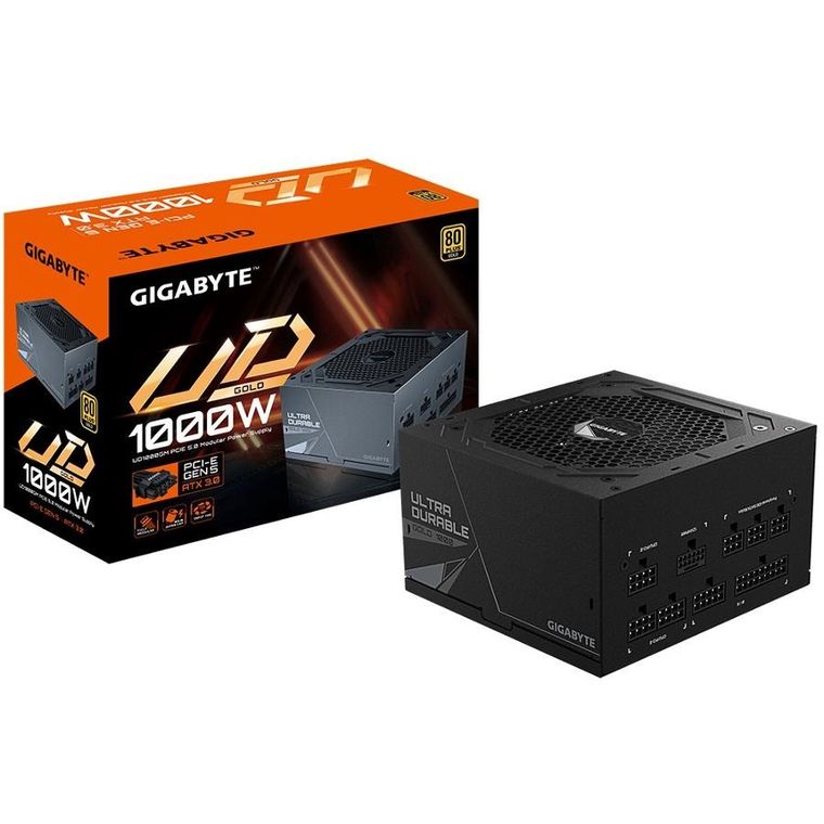 Gigabyte, zasilacz modularny, UD1000GM PG5 V2, 1000W, 8 US GOLD ATX