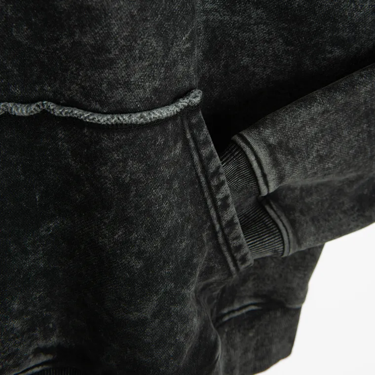 Grafitowa bluza z kapturem unisex o kroju oversize NOWEAR