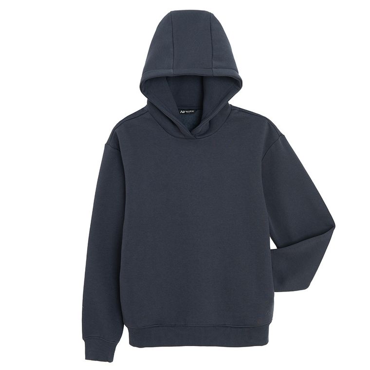 Granatowa bluza basic z kapturem oversize NOWEAR