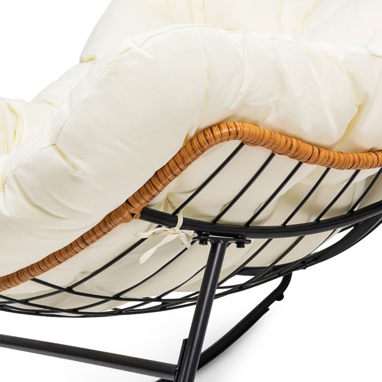 HaloFuture, bujany fotel, kokon skandynawski, XL, beżowy