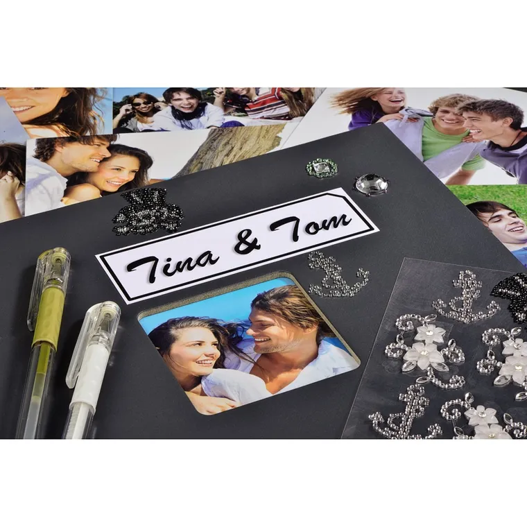 Hama, Fine Art, album, 50 stron, 24-17 cm, białe kartki, szary