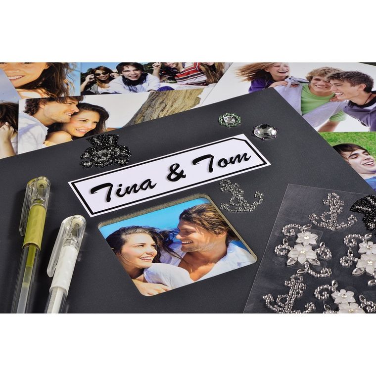 Hama, Fine Art, album, 50 stron, 28-24 cm, białe kartki, szary