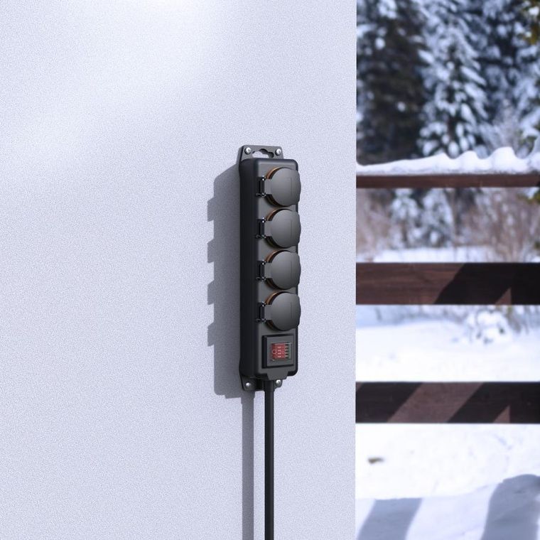 Hama, pwr-st 4w 4m/sw/outdoor/wm/b