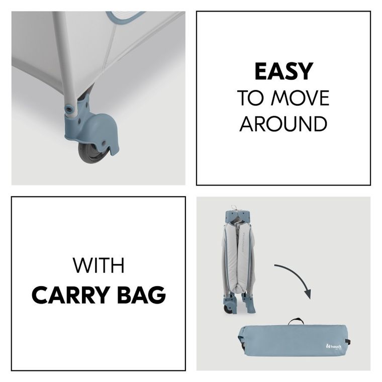 Hauck, Sleep N Play Go Plus, łóżeczko turystyczne, dusty blue
