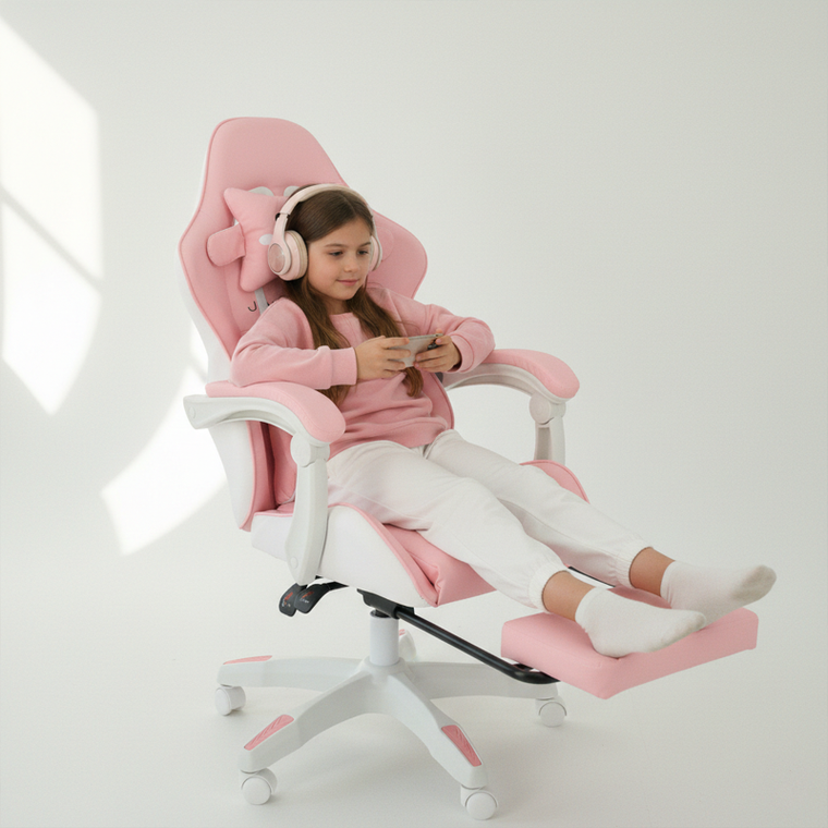 Hedo, fotel gamingowy, obrotowy, różowy