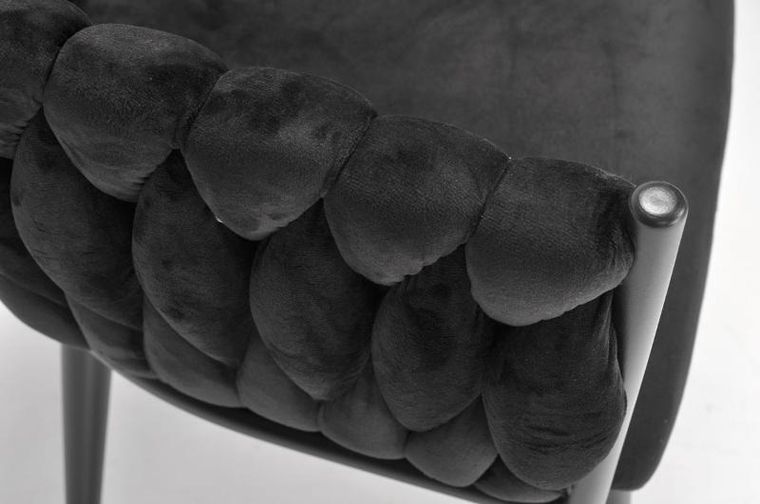 Hedo, Glamour, krzesło welurowe, czarne