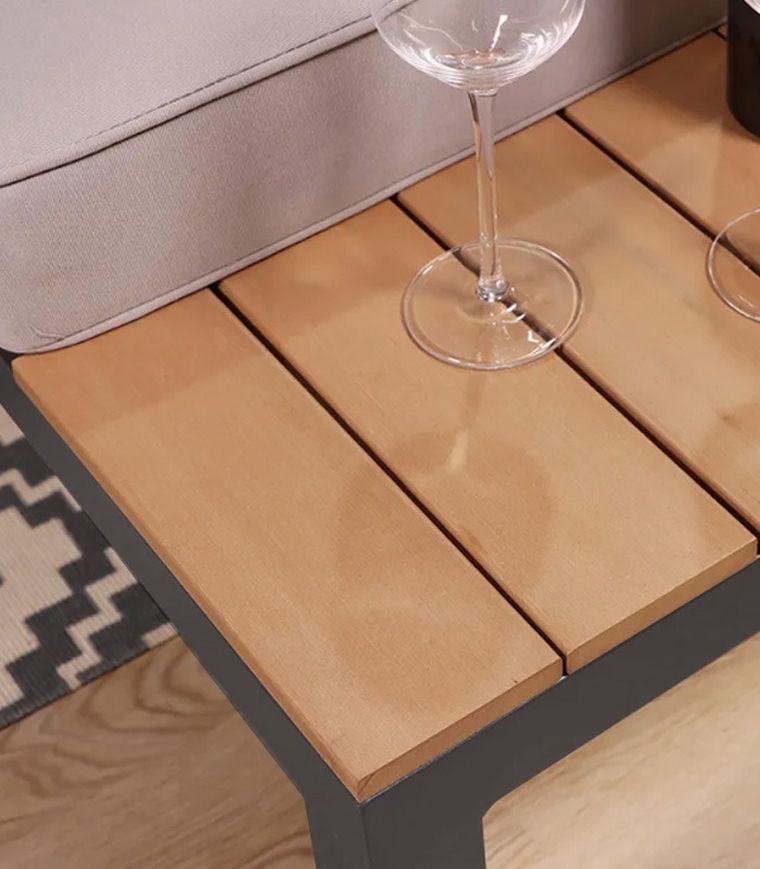 Hedo, narożnik ogrodowy na taras ze stolikiem i poduszkami, 6 osobowy