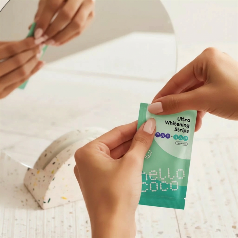 Hello Coco, Whitening Strips, paski wybielające z pap, 10 szt.
