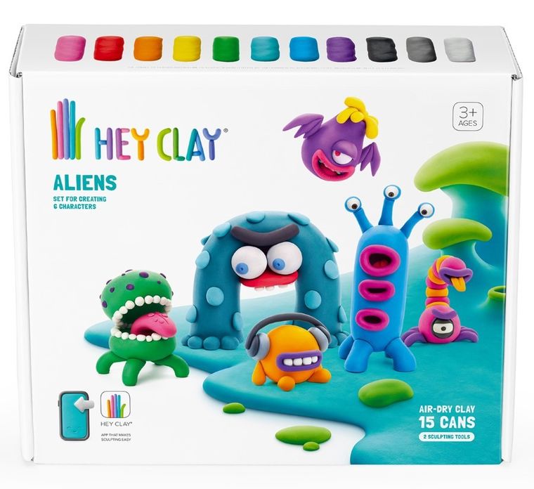 Hey Clay, Obcy, masa plastyczna, 15 szt.