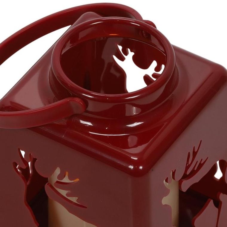 Home Styling Collection, świąteczny lampion ze świecą LED, 14 cm