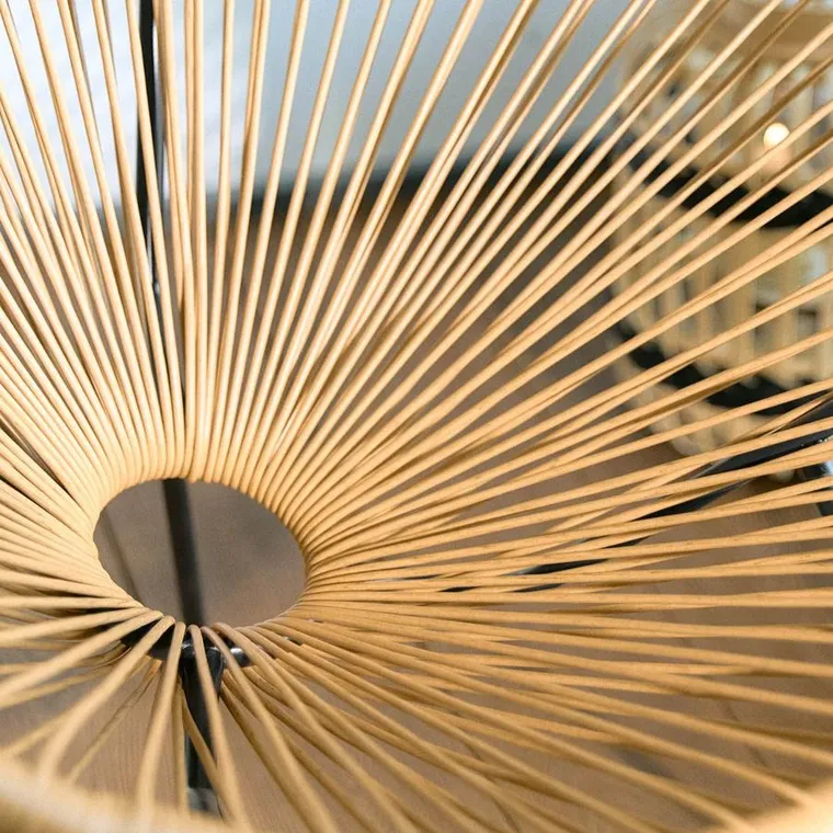Homla, Acapulco Fiesta, fotel z okrągłej linki technorattan naturalny, 71-71-80 cm