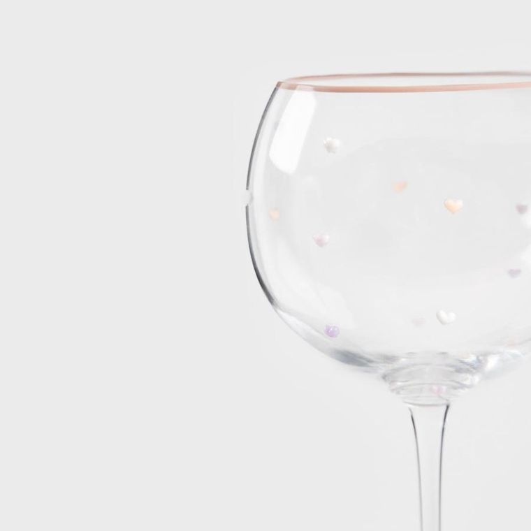 Homla, Amanti, kieliszek w serduszka, pękaty, 0,55l, 731747