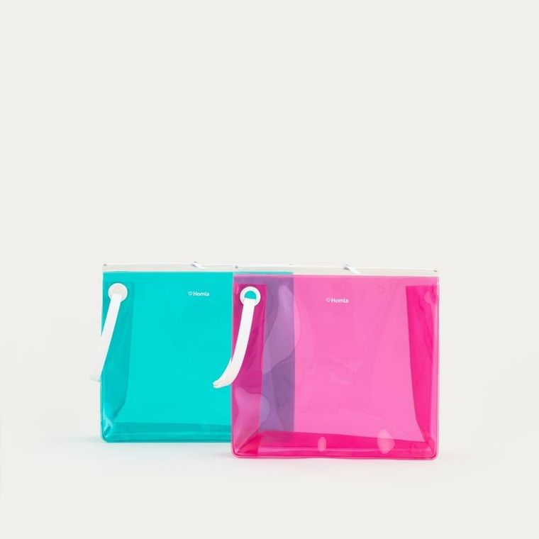 Homla, Amara, kosmetyczka, turkusowa, 16-20,5 cm