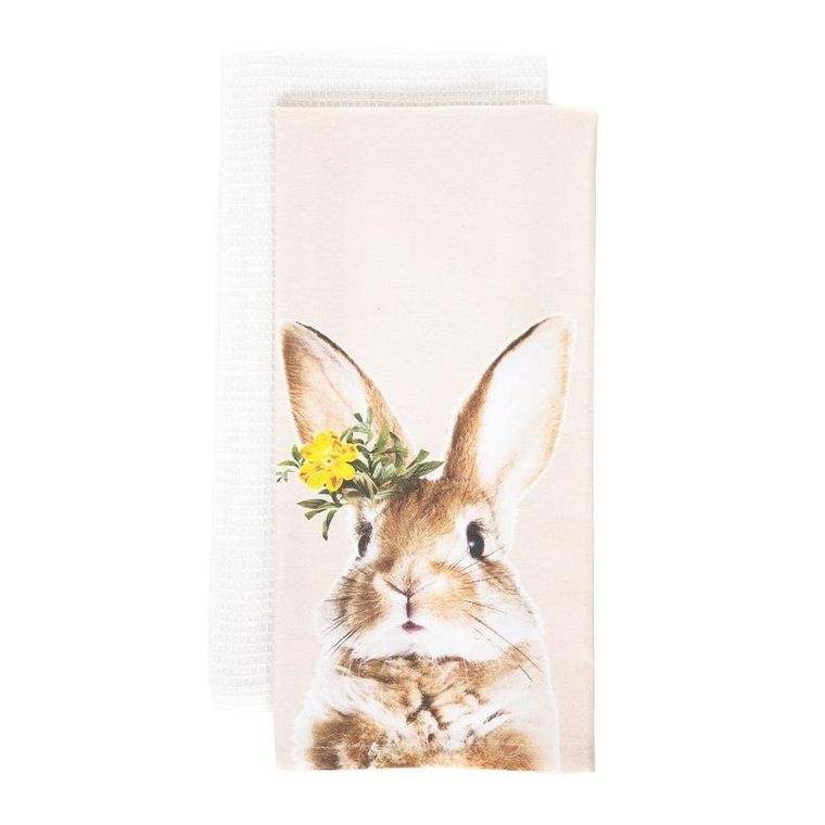 Homla, Bruce, zestaw ścierek kuchennych, z królikiem, 50-70 cm, 2 szt., ES23 851327