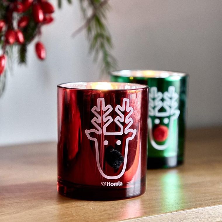 Homla, Frosted, świeca, zapachowa Vanilla, 10 cm