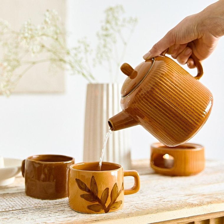 Homla, Mirande, dzbanek, z podgrzewaczem bursztynowy, 0,95 l