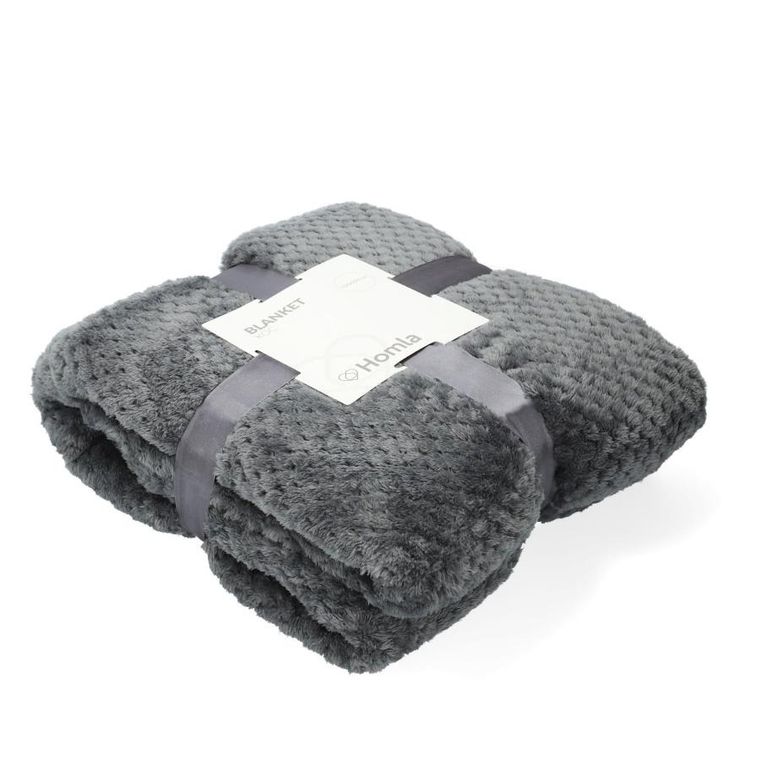 Homla, Noah, koc, ziarnka ryżu, szary, 150-200 cm