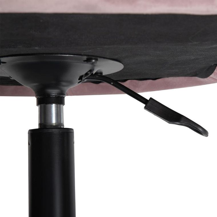 Homla, Teill, Krzesło welurowe obrotowe różowe 55-54,5-80-90 cm