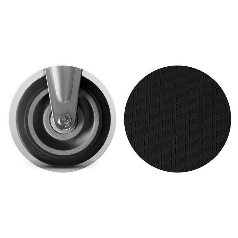 Humberg, wózek transportowy platformowy, czarno-czerwony