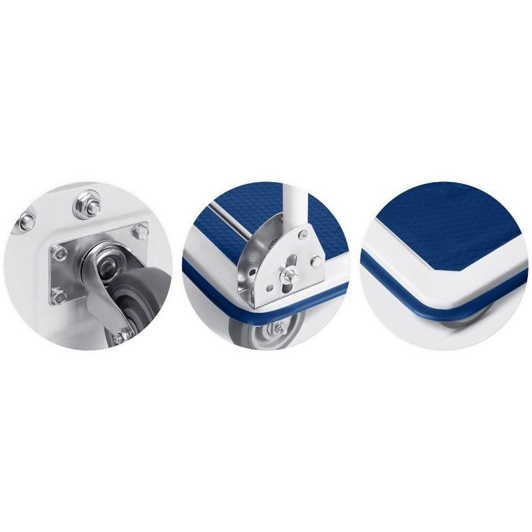 Humberg, wózek transportowy, ręczny, biało-niebieski