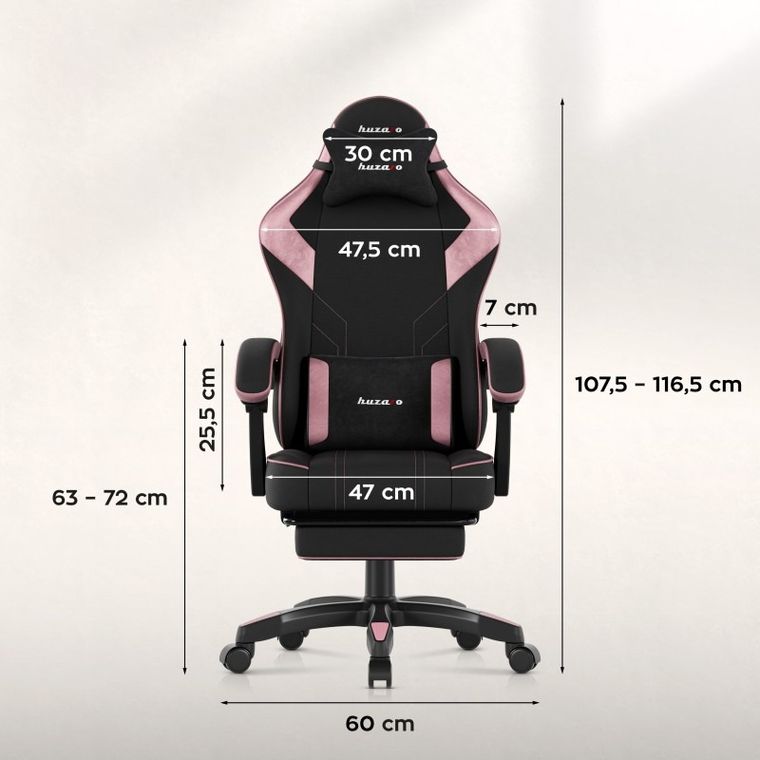 Huzaro, Force 3.7 Pink, fotel gamingowy