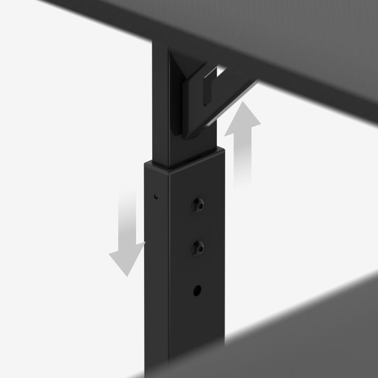 Huzaro, Hero 7.3 Black, biurko gamingowe z regulacją wysokości