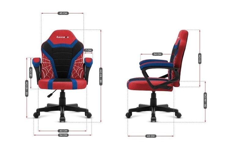 Huzaro, Ranger 1.0, fotel gamingowy dla dziecka, Spider
