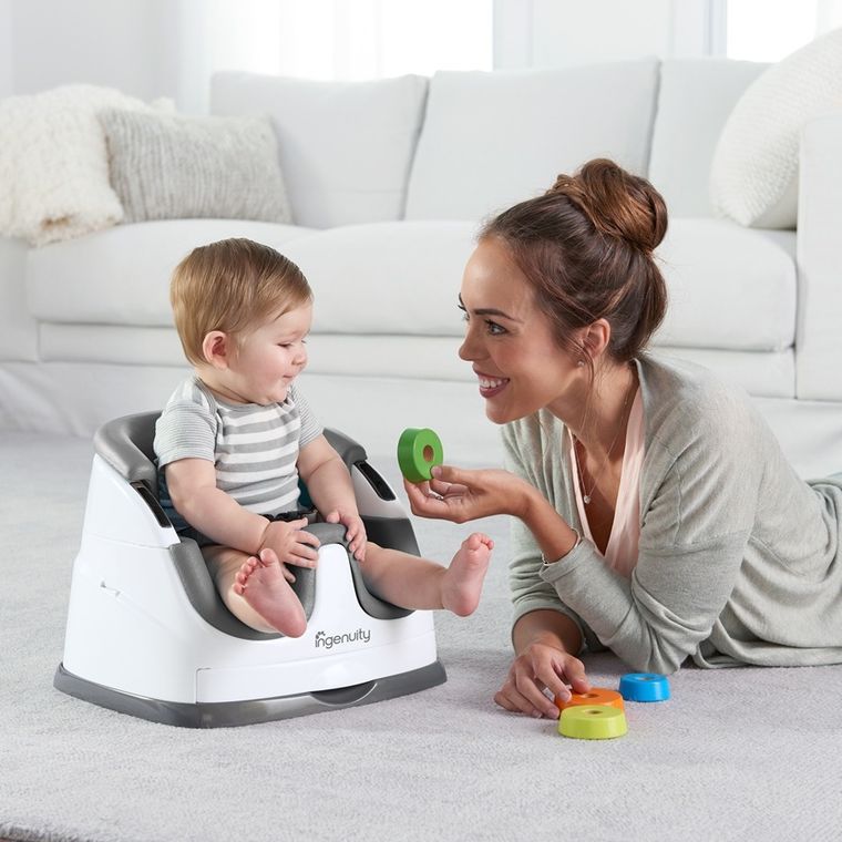 InGenuity, Baby Base 2-in-1, krzesełko wielofunkcyjne, szare
