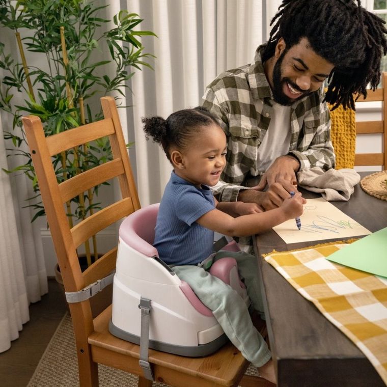 InGenuity, Baby Base, krzesełko do karmienia, 2w1, peony, 6m+