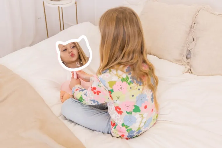 InnoGIO, GIO perfect, Pink Cat, lusterko kosmetyczne z podświetleniem, Kotek