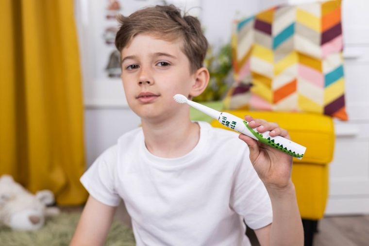 InnoGIO, GIOsonic, Crocodile, soniczna szczoteczka do zębów dla dzieci, zielona