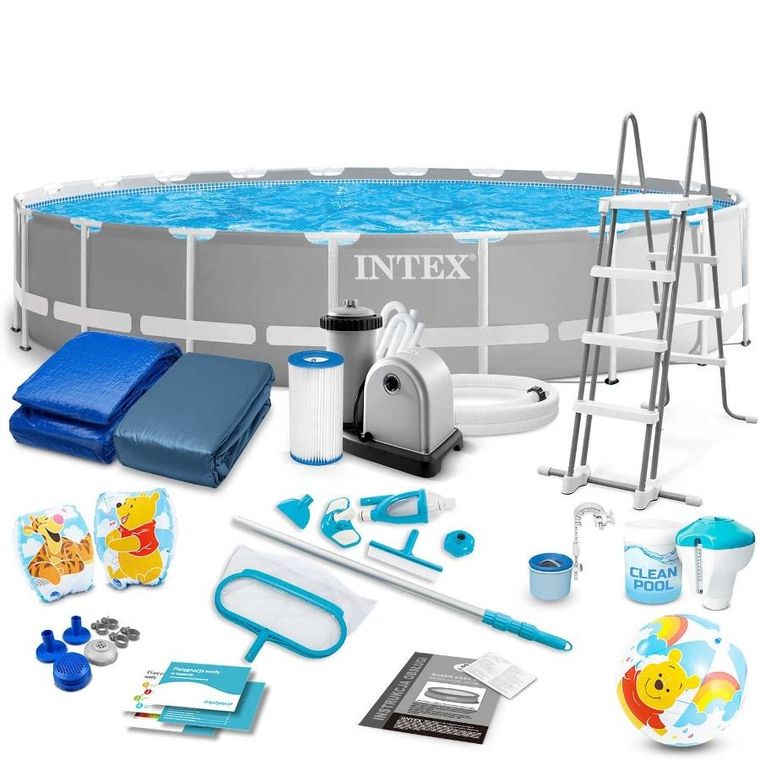 Intex, basen ogrodowy, stelażowy, 610-132 cm, zestaw 21w1