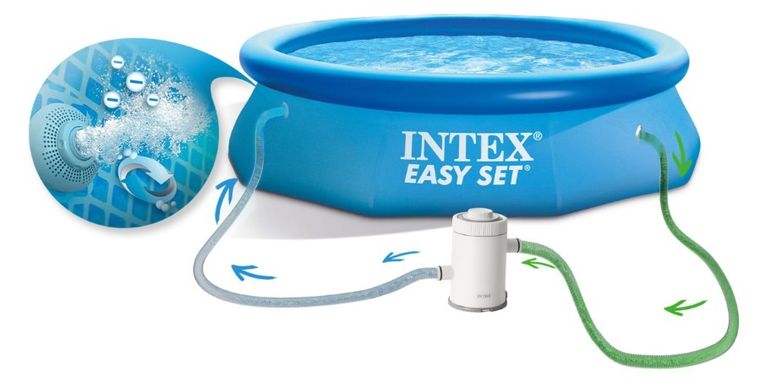 Intex, basen rozporowy z pompą filtrującą i akcesoriami, okrągły, 305-76 cm