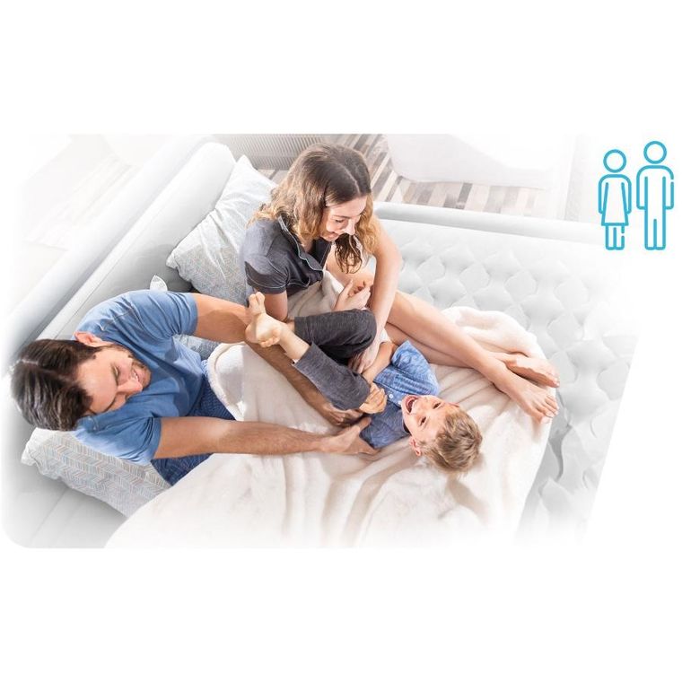 Intex, materac welurowy, z pompką elektryczną, 203-152-30 cm