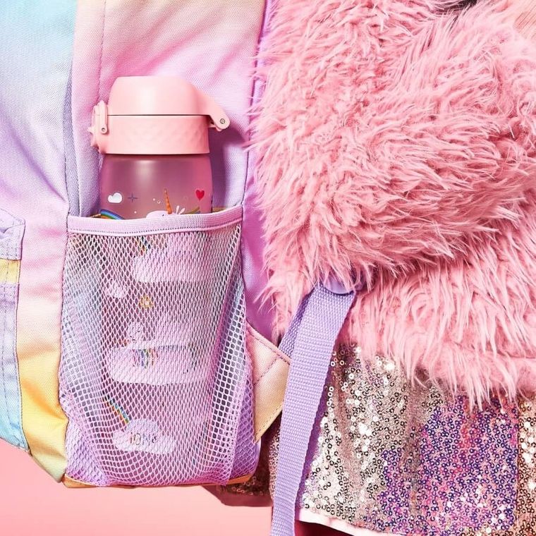 Ion8, Jednorożec, bidon z ustnikiem, jasny róż, 500 ml