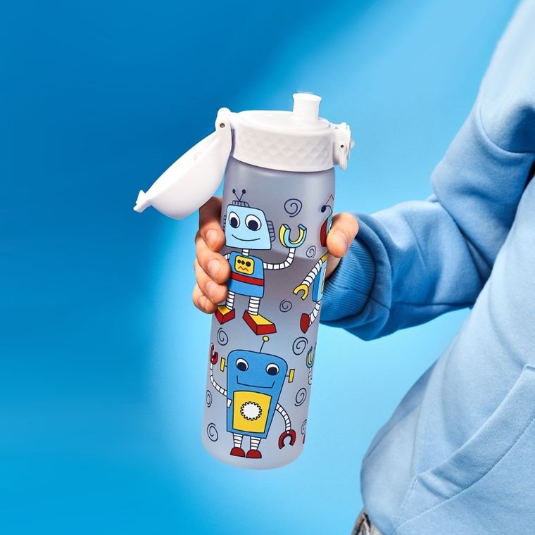 Ion8, Roboty, bidon z ustnikiem, biały, 500 ml