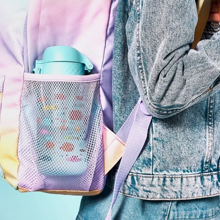 Ion8, Rybki, bidon z ustnikiem, niebieski, 350 ml