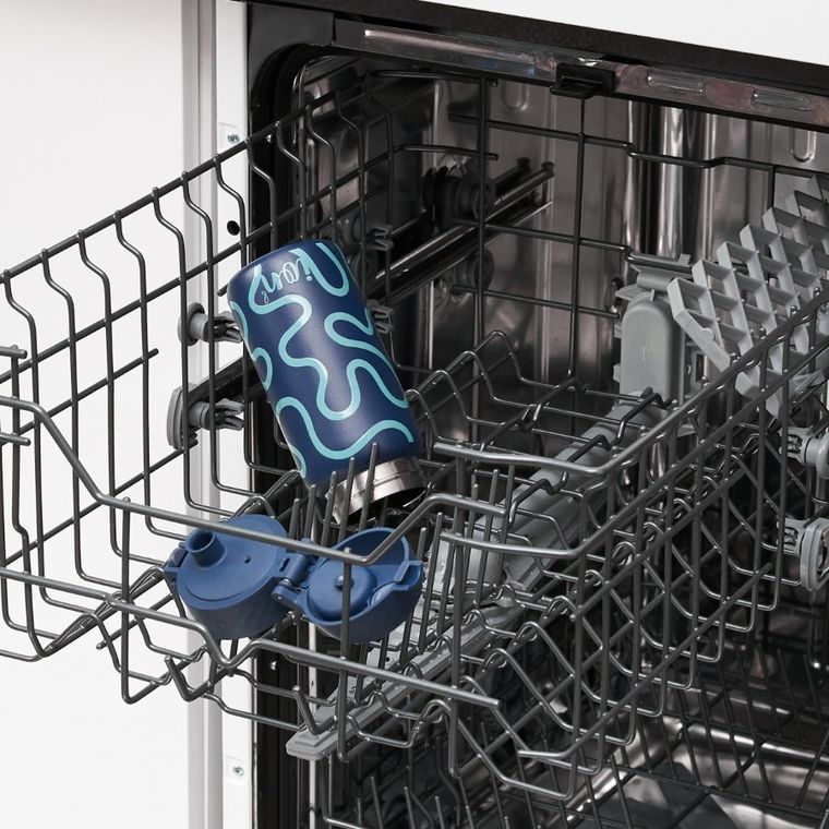 ION8, Szlaczki, bidon termiczny z ustnikiem, próżniowy, granatowy, 320 ml