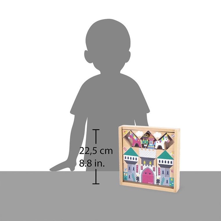 Janod, Cross Roads, Zaczarowane królestwo, zestaw klocków i figurek, 37 elementów